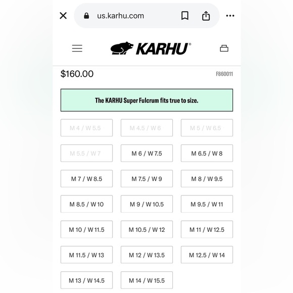 Karhu Super Fulcrum Sneakers Vanilla Ice Black NWOT - Picture 14 of 16